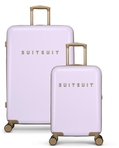 SUITSUIT Fusion – Kofferset 2-teilig – Handgepäck-Koffer 55 cm – Check-in Koffer 76 cm – TSA-Schloss – Flieder