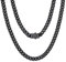 U7 Miami Panzerkette Herren Halskette Schwarz Kette Herren Edelstahl Kette Männer Miami Kubanisch Kette 5mm Breit Gliederkette Miami Metallkette Halsreif Choker Halsschmuck Modeschmuck für Jahrestag
