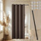 JCyh Tenda per Porta Interna con Bastone, Tenda Porta Oscurante da Soggiorno/Cameretta/Cucina, 1 Pezzo 132x210cm Tenda Divisoria per Interni, Tenda Marrone + Bastone Nero