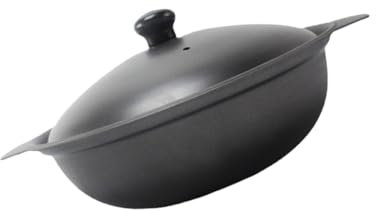 Ciieeo 22cm Cast Iron Chicken Casserole and Claypot Rice Pot Iron Lid, Drop-resistant Home Cooking Pot for Braised Chicken and One-pot Rice Dishes