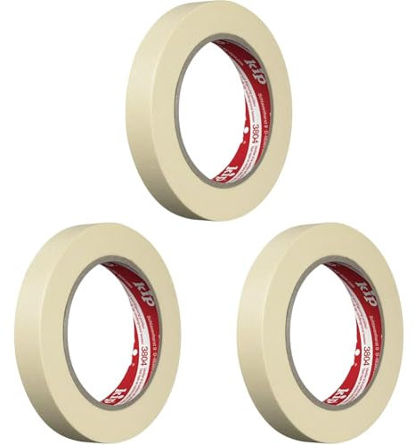 kip Trade Maler-Kreppband, 18 mm x 50 m, zum Malen und Dekorieren und für Künstler, dünn, Modell, stark haftend (Packung mit 3)