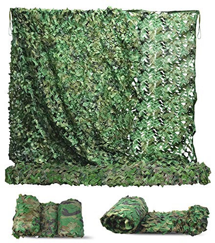 MIKKUPPA Filet de camouflage - Tissu Oxford 150D - 1,5 x 2 m - 3 x 3 m - 3 x 4 m - 3 x 6 m - 4 x 6 m - Pour chasse, camping, extérieur, militaire, brise-vue et décoration