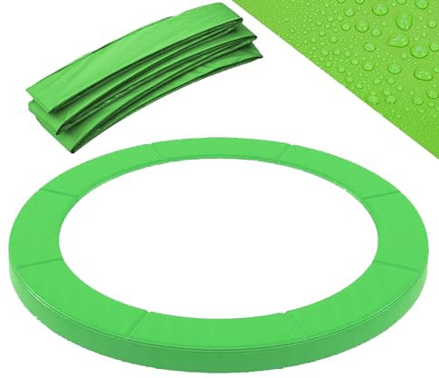 VELORIX Trampolin Randabdeckung, Federnabdeckung Sicherheitsmatte aus 18mm EPE-Schaum (UV-beständig & wasserdicht) für6-15FT Rundtrampoline (Green,427 cm / 14 FT)