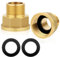 Flintronic 3/4 Macho a 1 Hembra BSP Roscado Latón Accesorios de Reductor,Octágono Conector Reductor de Tubería Roscada, con Anillo de Aellado, para Agua, Gas, Sistemas de Tuberías de Petróleo(2PCS)