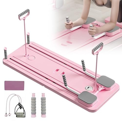 LUPATDY Planche de pilates pliable pour la maison, multifonction, avec compteur, rebond automatique pour la force de base et les abdominaux