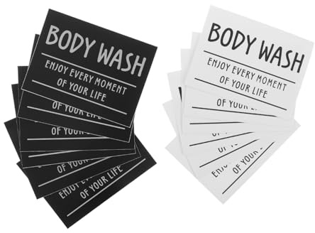Angoily 12 Stück Teiliges Wasserdichte Etiketten für Flaschen Selbstklebende Bad etiketten für Seife Shampoo Conditioner Leicht Abziehbar Ölresistent für Glasbehälter und Aufbewahrung im