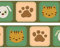 wandmotiv24 Bordüre Kleine Tierfreunde 520cm Breite - Vlies Tapetenbordüre Borte Wandborde Borde Haustiere Baby Hund BO047
