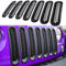 7 inserti in rete per griglia anteriore per Jeep Wrangler JK JKU Sport Freedom Rubicon Sahara Unlimited 2007-2018, accessori esterni a clip, rivestimento protettivo per griglia (nero opaco)