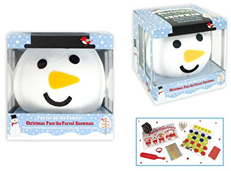 RSW Christmas Family Game Pass The Parcel Snowman Party Game With 8 Gifts Games Novelty Cracker Alternative