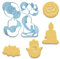 3DREAMS Keksausstecher Set Yoga Buddha Lotus Blüte 4 Ausstecher Ausstechformen Buddismus Nerd Geschenk