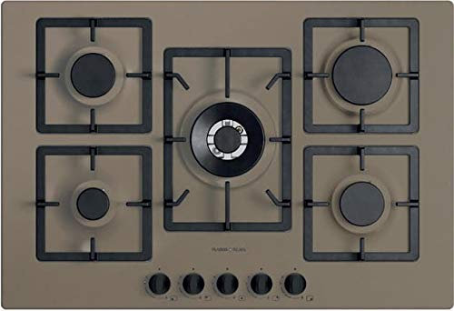 Plados FLAT75UG72 - Piano Cottura a gas con 5 Fuochi, Larghezza 75 cm, colore Tartufo