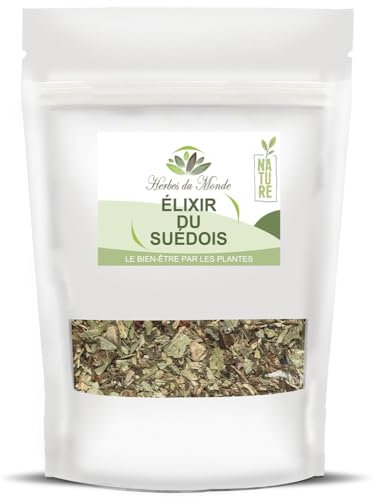 Herbes de Monde - Elisir Svedese - Liquore Svedese - Ricetta Autentica di Maria Treben con teriaca semplificata - Per 1,5 litri - Kit preparazione casalinga - 1 busta da 82g