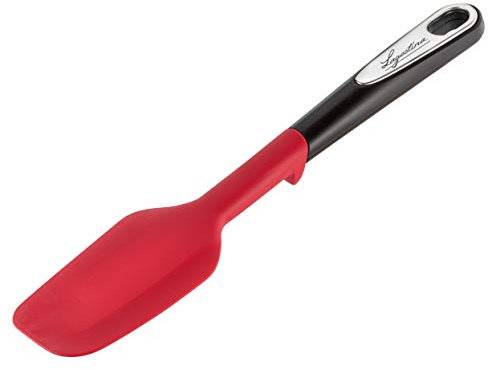 Lagostina Ingenio Smart Spatola con Inserto antiscivolo, Plastica e silicone, Nero e Rosso