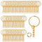 100 Pieces Metal Split Key Rings with Chain and Open Jump Rings, 1 Diameter Split Key Chain Rings for DIY Crafts, Keys, Pendant, Jewelry Making (Gold)
