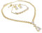 ONDEGO Gold Zirkonia Brautschmuck Schmuckset Collier
