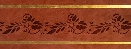 Schablone Blütenblätter Jugendstil (40 x 15 cm)
