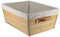 Panier de rangement Panière de dressing en Bambou et Lin L 32.5 x P 45 x H 18 cm - TENDANCE
