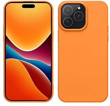 kwmobile Case for iPhone 14 Pro Max Case - Soft Slim TPU Silicone Phone Cover - Wireless Charger Friendly - Fruity Orange