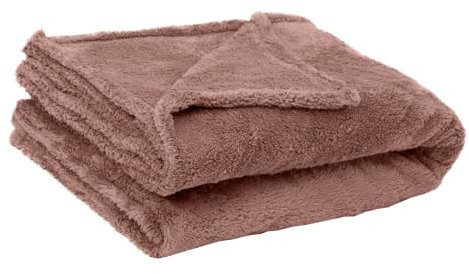 ENGLISH HOME Kuscheldecke, Flauschig Decke, Flanell Fleecedecke, Warm Wolldecke, Weich Sofadecke, Hochwertige Couchdecke, Damen, Softy, Lila, 130x170 cm