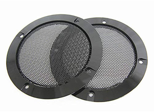 Aflytep 2 Piezas Altavoz de 4 Pulgadas Rejilla de Altavoz Protector Altavoz Rejilla de ProteccióN de Altavoz Redonda Reemplazable