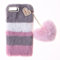 SNCLET Fluffy Fur Plush Case for iPhone 6s Protective Case Soft Warm Love Fluffy Case Bling Diamond Cover Fluffy Fur Skin TPU Cell Phone Case for Women Girls for iPhone 6,for iPhone 6s,Collage Grey