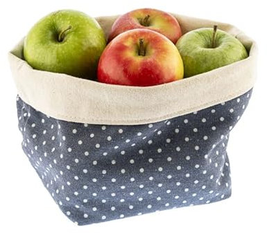 Koala Spain Panera o Frutero de Aldogón Reciclado, Diseño Lunares Azul