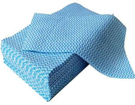 Peachicha Paños de limpieza reutilizables Handi Toallitas reutilizables, paños desechables, paños de cocina, toallas secas y prácticas, toallitas grandes y duraderas, 50 unidades, color azul