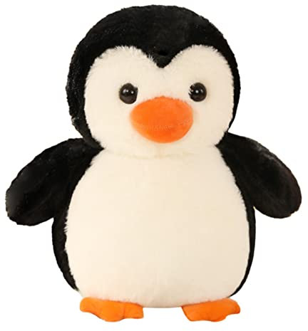 EXQULEG Pinguin Kissen Plüschtier Stofftier Kuscheltier Cartoon Geschenk Unisex (22cm)