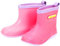 Stivali Pioggia Bambini Impermeabile Leggeri Stivaletti da Pioggia in PVC Morbido Stivali di Gomma per Bambina Bambino, Rosa, Produttore Taglia 14, 22 EU