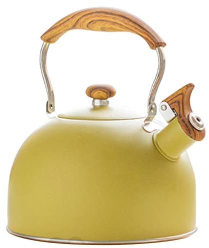 CALLARON Whistle Kettle Hot Water Boiler Stovetop Water Pot Gas Top Boiled Kettle Stove Top Kettle Portable Water Kettle Thickened Water Kettle Boiling Water Pot Stainless Steel Coffee