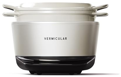 Vermicular Musui–Kamado (RICEPOT) | Cast Iron Induction Cooker | Precision Multicooker | Japanese Rice Cooker | Slow Cooker | Non-Toxic Enameled Cast Iron Pot | Salt