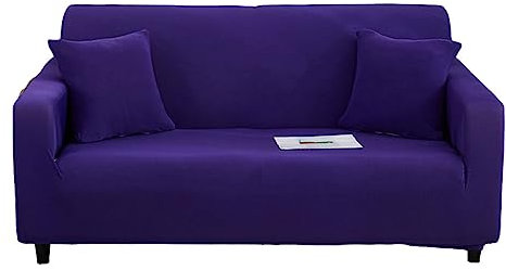 DOTBUY-SHOP Elastische Sofaschoner Couch Überzug 1 2 3 4 Sitzer Sofa Überzug Weicher Stretchbezug Sofabezug Universal Sofa Cover Sofaschoner Möbelschutz (145-185cm,Lila)