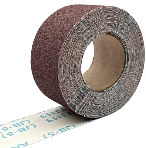 80 Grit Sandpaper Roll, 7.5cm x 15m Aluminium Oxide Emery Cloth Roll Ready-to-Cut Abrasive Sanding Paper for Sanding, Polishing and Rust Removal