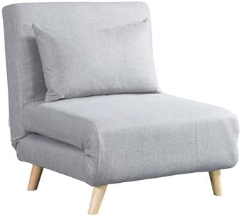 Home Deluxe - Schlafsessel Snooze - Farbe: Beige, Webstoff, 3 in 1 Design: Nutzbar als Sessel, Lounge oder Bett I Klappsessel Klappbett Sesselbett, 58908