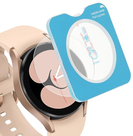 kwmobile Set da 2 Pellicole Protettive Smartwatch Compatibile con Samsung Galaxy Watch 4 (40mm) - Vetro Protettivo Trasparente - Incluso Kit di Montaggio
