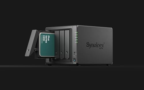 Synology DS923+ - NAS a 4 bay (AMD Ryzen™ 4 thread R1600 dual-core 4 GB RAM 2 porte RJ-45 1GbE), pacchetto da 16 TB con 4 HAT3300-4T