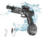 Electric Water Gun, 500CC Long Range Motorized Water Gun with Multifunctional Lighting Effects, Light Automatic Watergun for Kids Adults, Pool Beach Water Toy (Black)