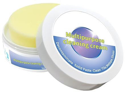 Elfinfi Cirage Blanc, 260g Nettoyant Chaussure Blanche, Multifonctionnel Nettoyant Basket Blanche, Nettoyant Chaussure avec Éponge de Nettoyage, Cirage Blanc pour Toutes Les Surfaces
