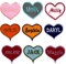 Personalised Embroidered Heart Name Patch Badge Iron on or sew.