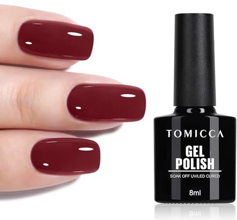 TOMICCA UV Nagellack Rot - 8ml UV Gel Nagellack für Anfänger und Salon