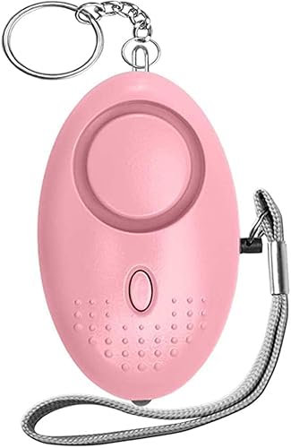 Personal Safety Alarms for Women, Reusable Police Approved 140DB Loud Alarm with LED Light, Small Personal Security Alarm Torch Keychain Safety Security Alarm Panic Rape Attack Safety Tool (Pink)