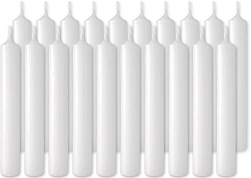 BRUBAKER 200er Pack Geburtstagskerzen Weiß 9,5 cm | Kleine Spitzkerzen für Geburtstag, Magie, Rituale oder Partydekoration - Dekokerzen mit 1,25 cm Durchmesser - Stabkerzen