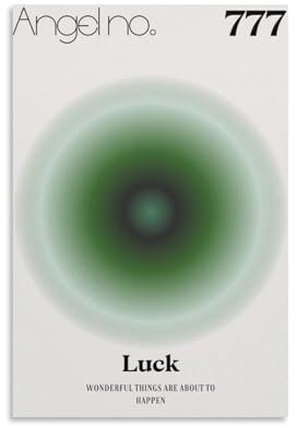 FUPMTKLT 777 Engel Nummer Aura, Wandkunst, Engelszahlen, Poster für Schlafzimmer, Leinwand, Poster, Wandkunst, Dekordruck, Bild Gemälde für Wohnzimmer, Schlafzimmer, Dekoration, 20 x 30 cm