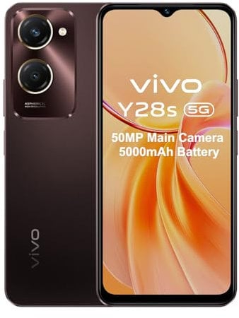 VIVO Y28s Smartphone 5G, 4GB RAM+128GB ROM, Cámara Principal de 50 MP, 5000mAh Batería, 6.56 90Hz TFTLCD, IP54 Resistencia al Polvo y Agua, Diseño Curvado 2.5D, Doble Sim,Android 14, Marrón