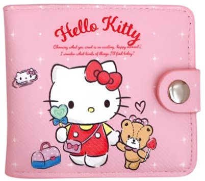 Hemas - Portafoglio rosa casual, portamonete, porta carte di credito, Ciao Kitty, 29 EU