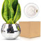 Qiumyanlod Pot de fleurs disco - Pots de fleurs - Boule à facettes - Argenté - Paillettes - Mosaïque - Boule disco - En plastique - Petite boule disco - Décoration en pot - Pour fête, bureau, cuisine