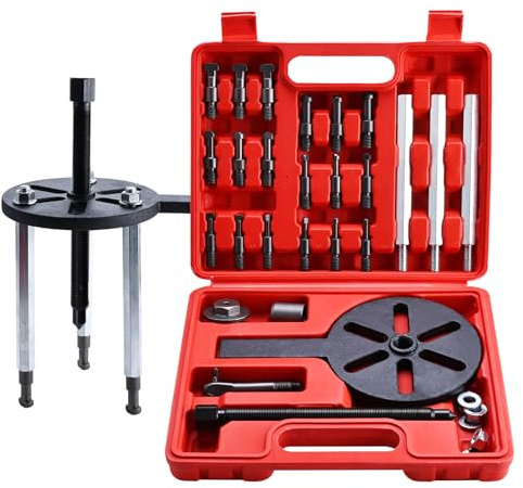 FreeTec 21tlg Innenlager Kugellager Abzieher, Universal Innenabzieher Lager Set, 3 Gebogenen Haken Kugellager Abzieher mit 6 Größen Spannzangen Lager Abzieher Innen