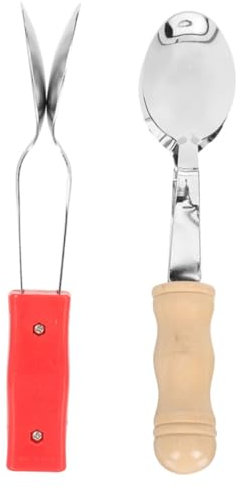 Yardwe 2pcs Traditional Percussion Wooden Spoons Musical Instrument for Adults Boys and Girls