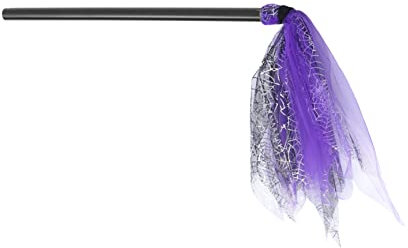 KONTONTY 1 Pieza Escoba de Bruja Decorativa para Halloween Accesorio de Fiesta Infantil Juguete de para Color