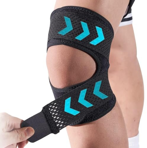 Bcuteu Kniebandage Meniskus für Damen und Herren, kniebandage meniskus, Knieschmerzlinderung, Knieban dage verstellbare Arthritis, Laufen, Meniskusriss, Wandern, Sport (L)